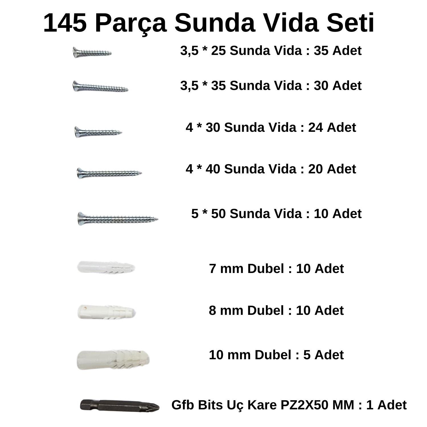 StrongerSunta Vida SetiStronger 145 Parça Sunta Vida Dübel Seti
