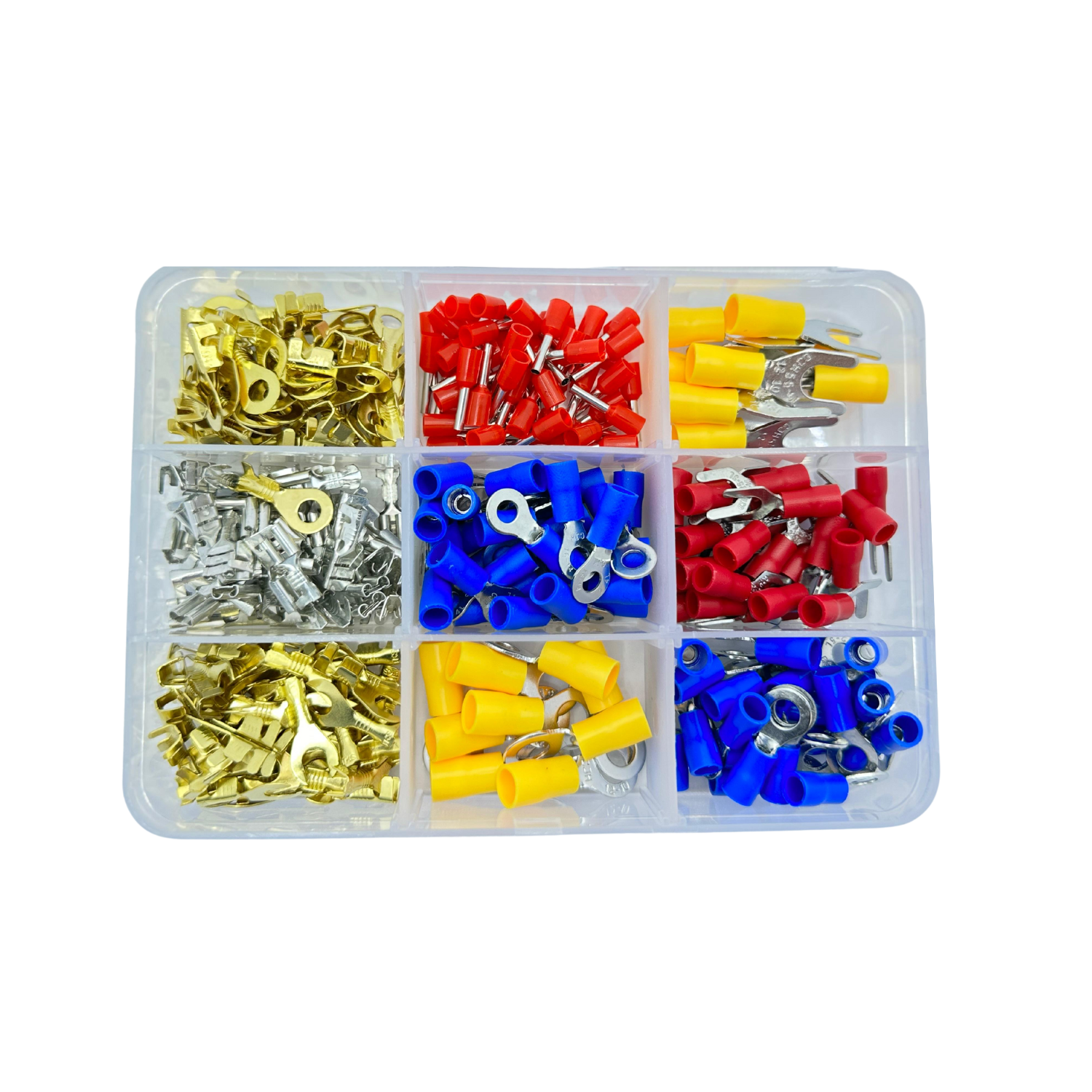 StrongerKablo Pabuç ÇeşitleriStronger 289 Parça izoleli Yüksük, Çatal, Yuvarlak Uçlu ve Terminal Pabuç Seti