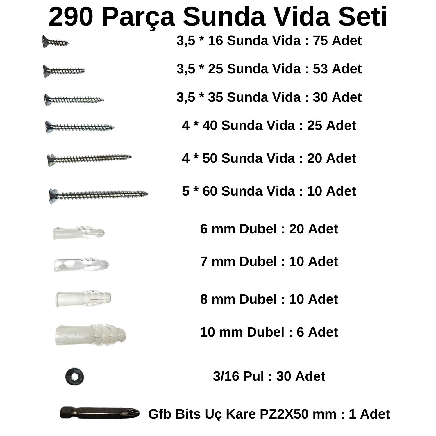 StrongerSunta Vida SetiStronger 290 Parça Sunta Vida Dübel Seti