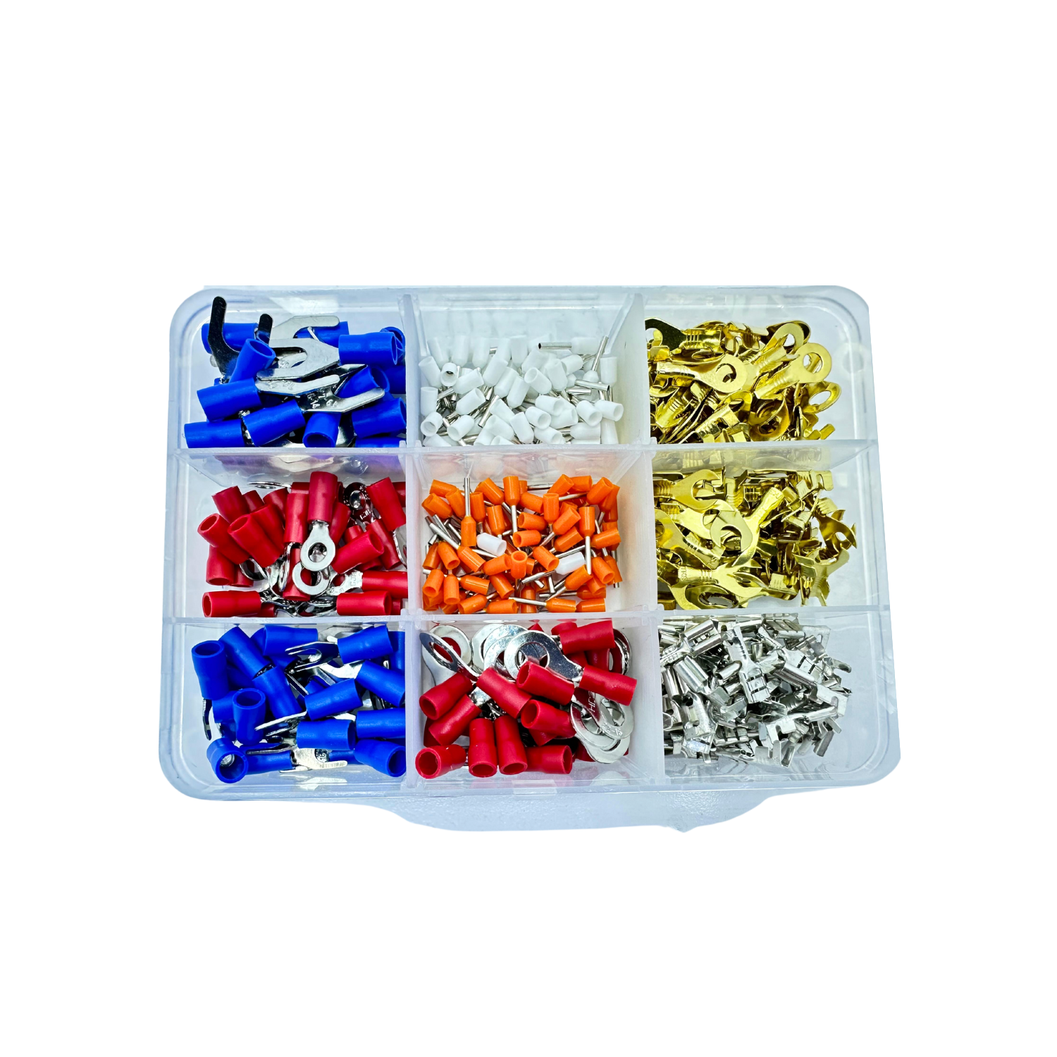 StrongerKablo Pabuç ÇeşitleriStronger 404 Parça izoleli Yüksük, Çatal, Yuvarlak Uçlu ve Terminal Pabuç Seti