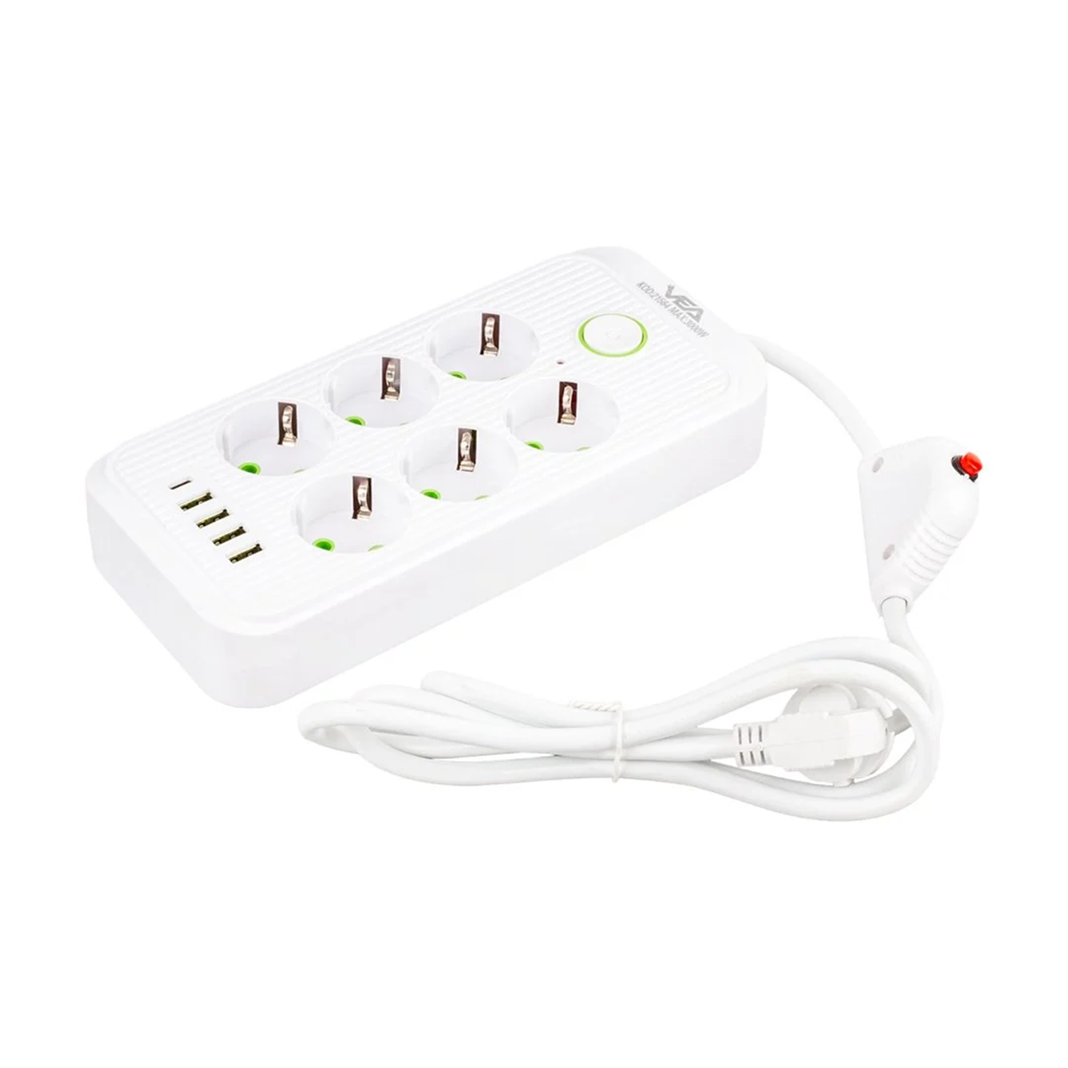 VeaAkım Korumalı PrizlerVea VA-21564 6'lı 4 USB'li 1.5 Metre Akım Korumalı Priz Beyaz