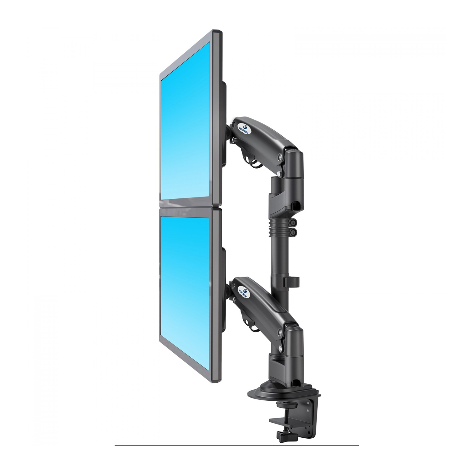 VontechMonitör StandıVontech H180-MNT05 Amortisörlü Çift Kollu Monitör Aparatı