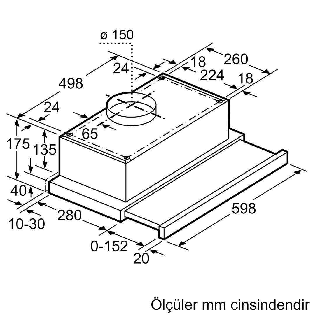 DFT63CA61T Bosch Bosch DFT63CA61T Siyah Sürgülü Aspiratör