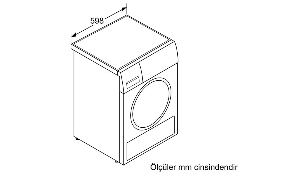 WTW8541STR Bosch Bosch WTW8541STR A++ 8 kg Çamaşır Kurutma Makinesi Gri