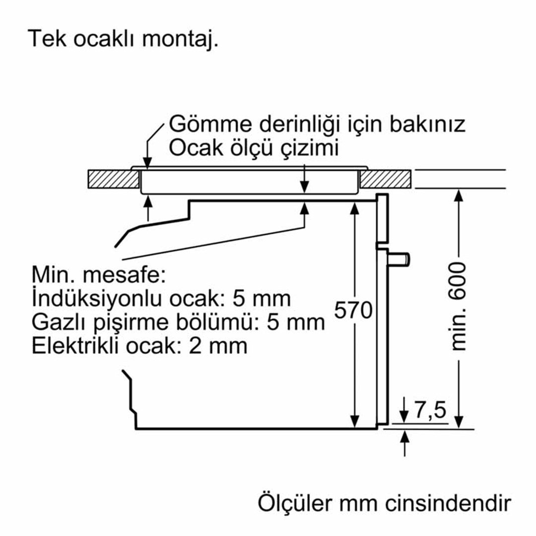 HRA518BS1 Bosch Inox Ankastre Fırın