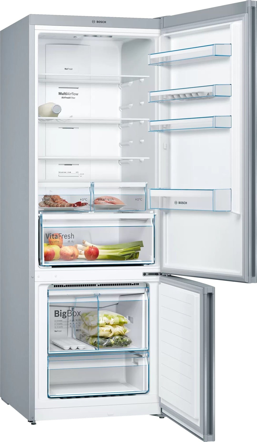 BOSCH KGN56VI30N Alttan Donduruculu A++ 559 lt No-Frost Buzdolabı Inoks
