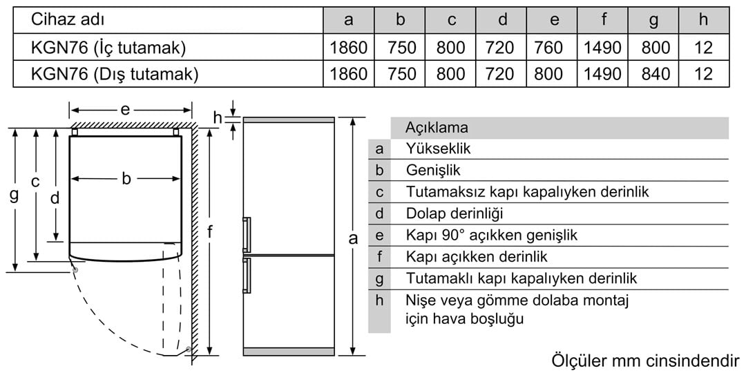 Bosch KGN76VIF0N A++ Kombi No Frost Buzdolabı Inox