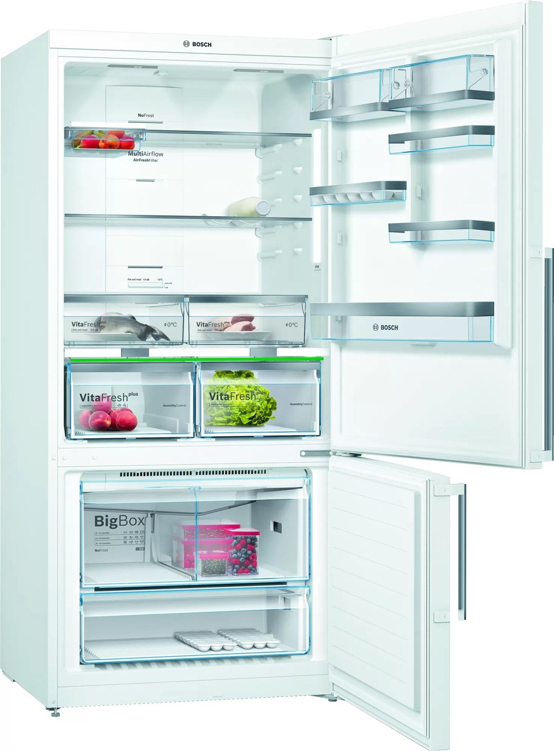 BOSCH KGN86AWF0N Alttan Donduruculu A++ 682 Lt No-Frost Kombi Buzdolabı Beyaz