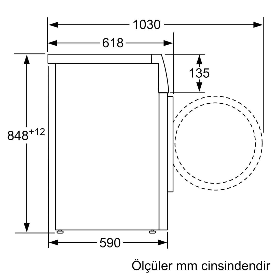 Bosch WAT24480TR A+++ 1200 Devir 9 kg Çamaşır Makinesi Beyaz