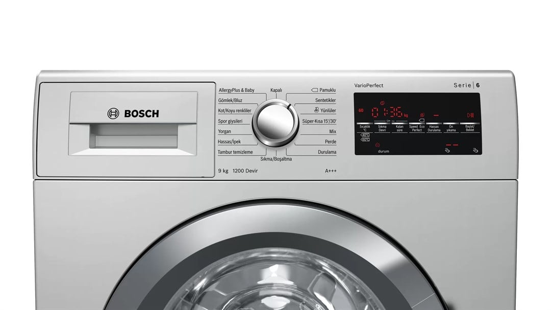 Bosch WAT2448STR A+++ 1200 Devir 9 kg Gri Çamaşır Makinesi