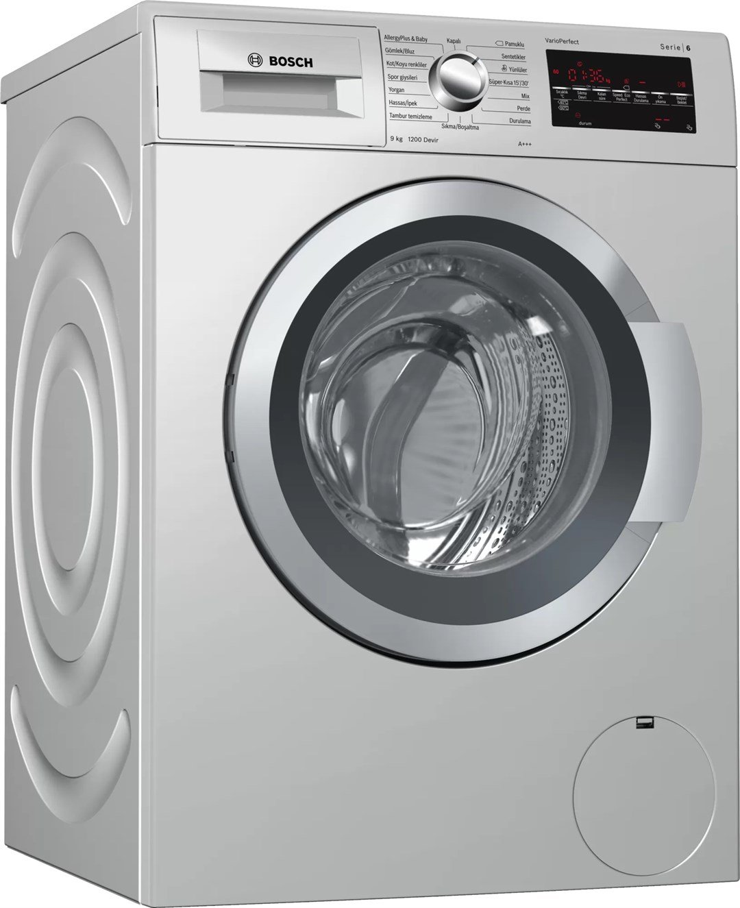 Bosch WAT2448STR A+++ 1200 Devir 9 kg Gri Çamaşır Makinesi