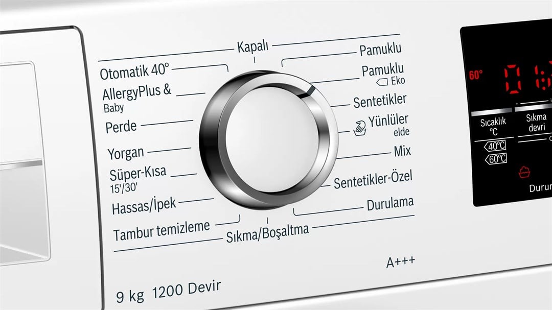 Bosch WAT24S80TR i-Dos A+++ 1200 Devir 9 kg Çamaşır Makinesi Beyaz