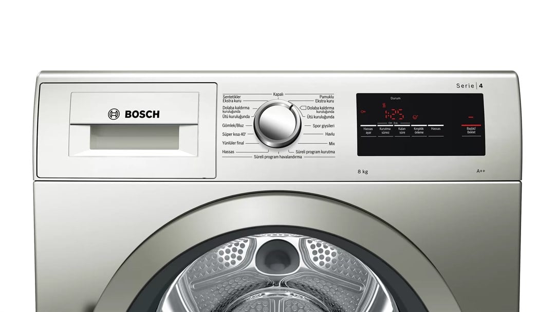 Bosch WTR85V0STR A++ 8 kg Çamaşır Kurutma Makinesi Gri