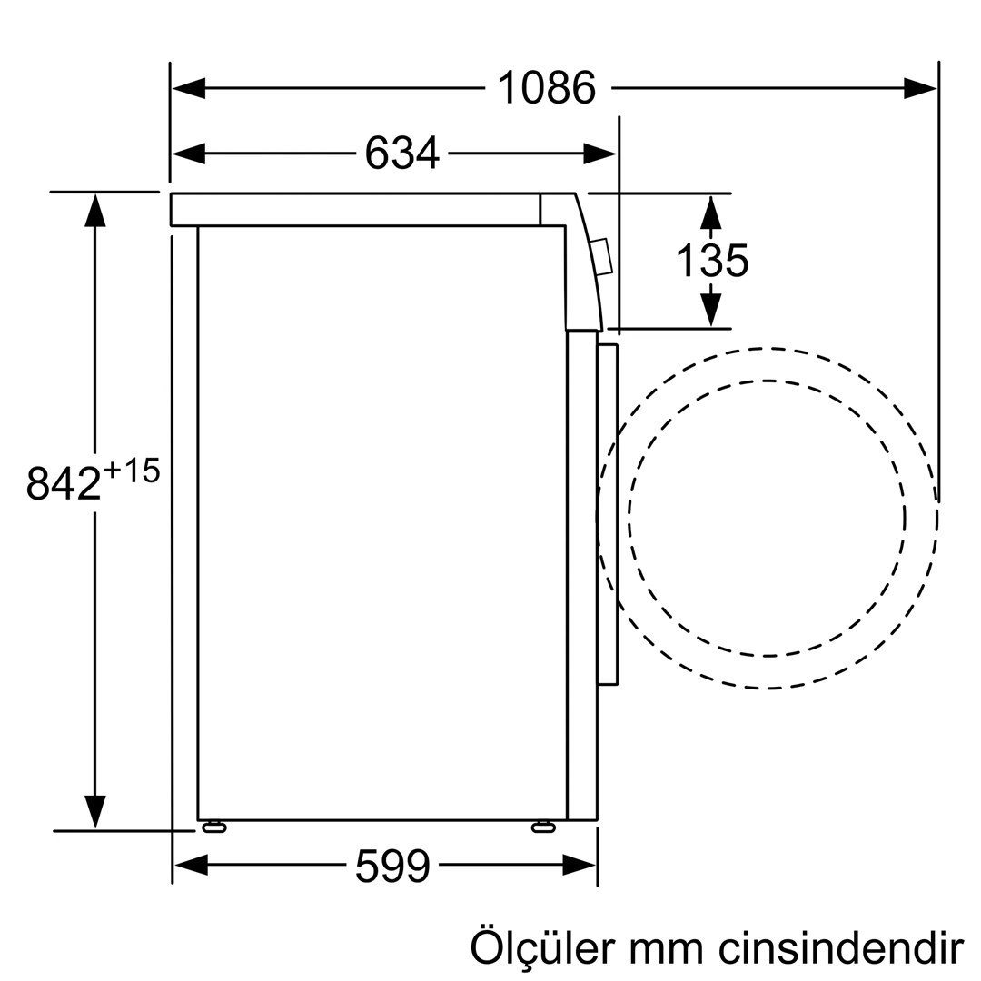 Bosch WTR85V0STR A++ 8 kg Çamaşır Kurutma Makinesi Gri