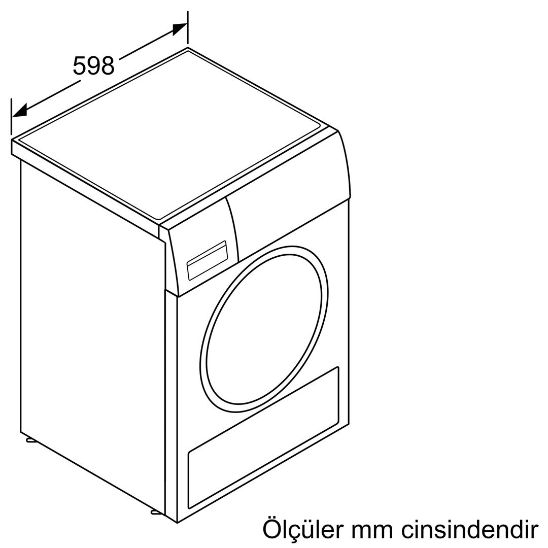 Bosch WTW85562TR A++ 9 kg Çamaşır Kurutma Makinesi Beyaz