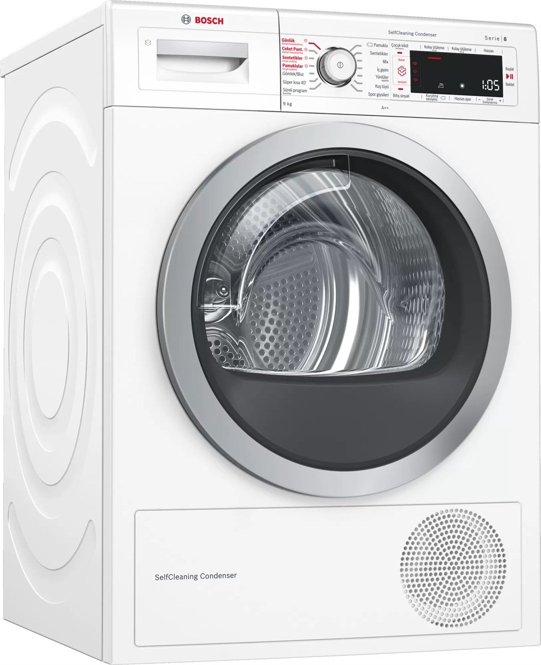 Bosch WTW85562TR A++ 9 kg Çamaşır Kurutma Makinesi Beyaz