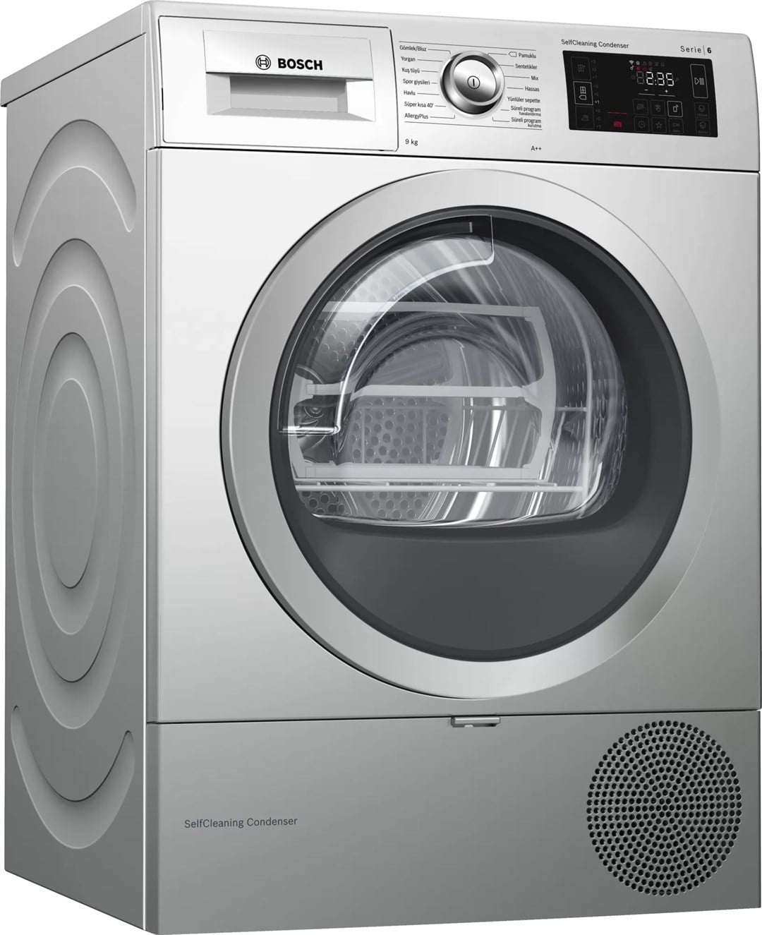 Bosch WTWH876STR A++ 9 kg Çamaşır Kurutma Makinesi Gri