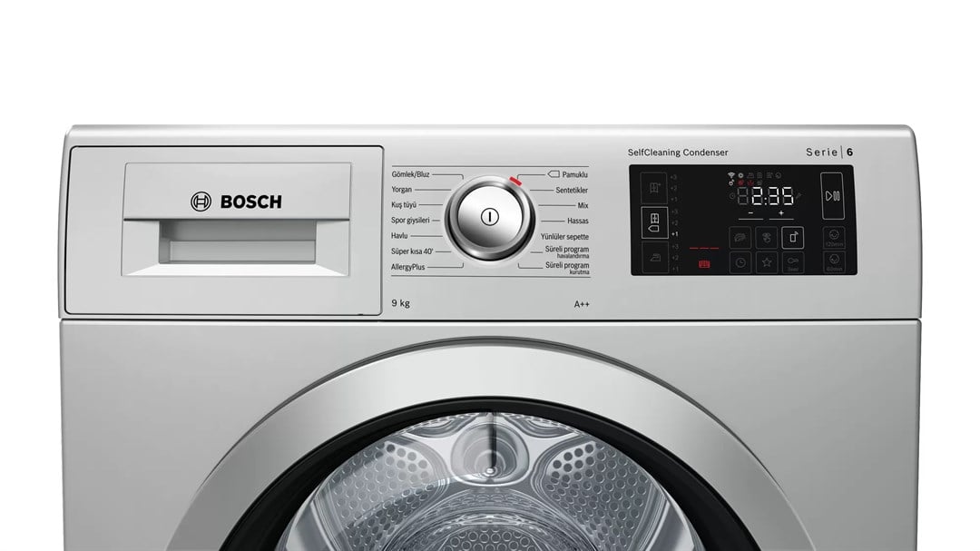 Bosch WTWH876STR A++ 9 kg Çamaşır Kurutma Makinesi Gri