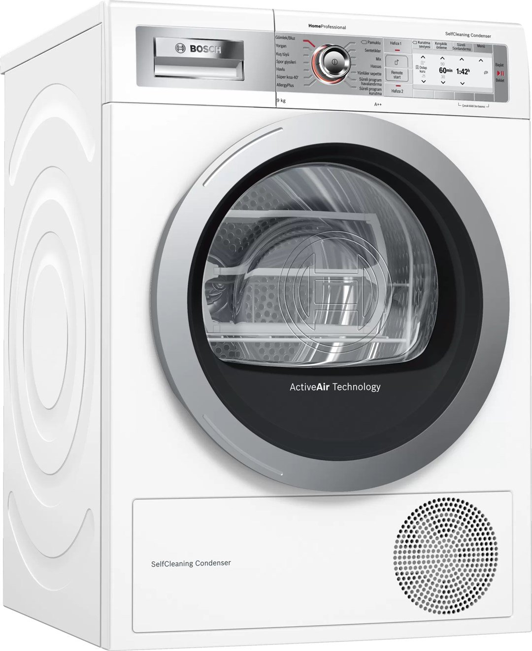 Bosch WTYH7760TR Home Connect A++ 9 kg Çamaşır Kurutma Makinesi Beyaz