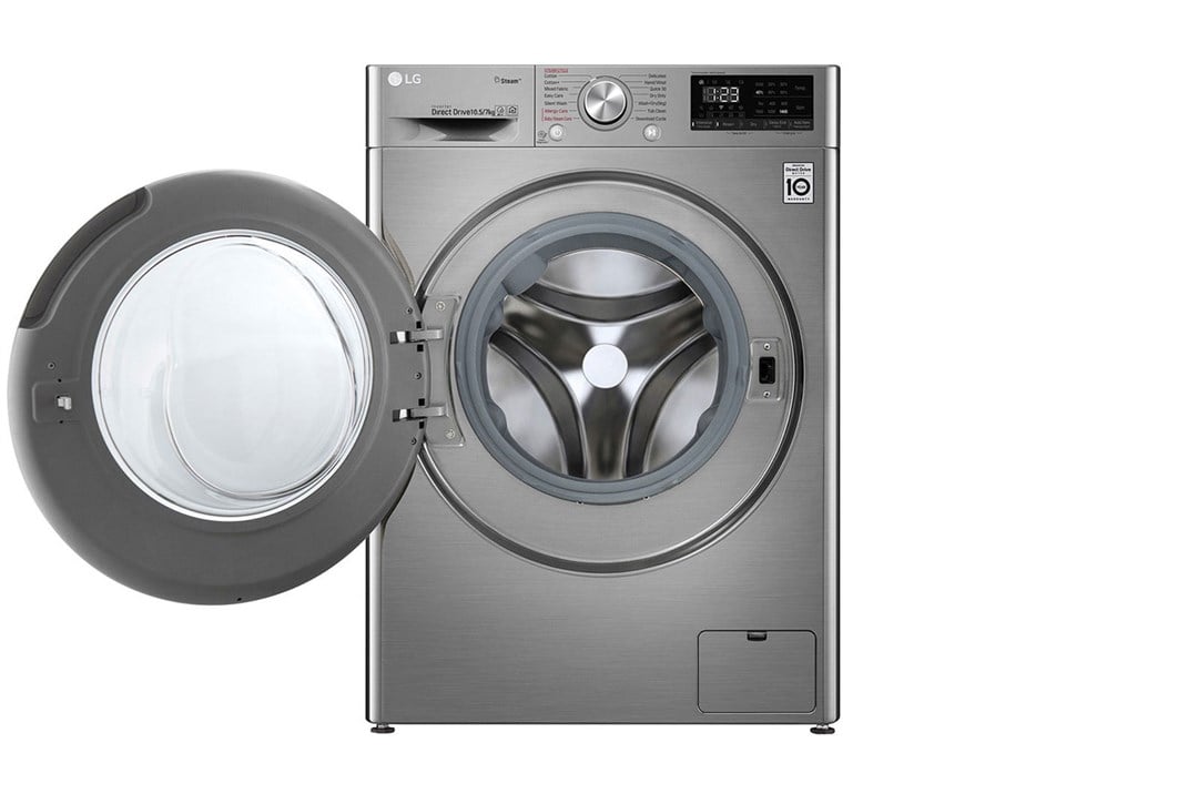 F4V5RGP2T.ASSPLTK LG F4V5RGP2T A 10.5 kg Yıkama / 7 kg Kurutma 1400 Devir Çamaşır Makinesi Inox