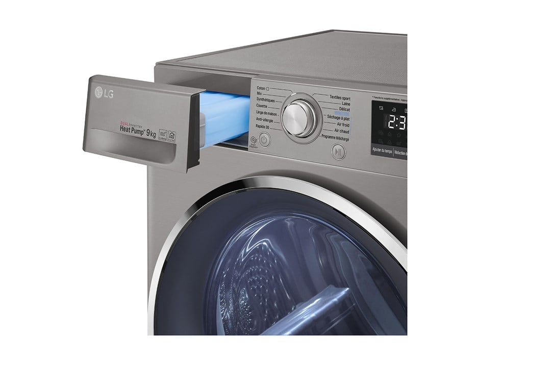 RC90U2EV2W.ASSPLTK LG RC90U2EV2W 9 kg Çamaşır Kurutma Makinesi Inox