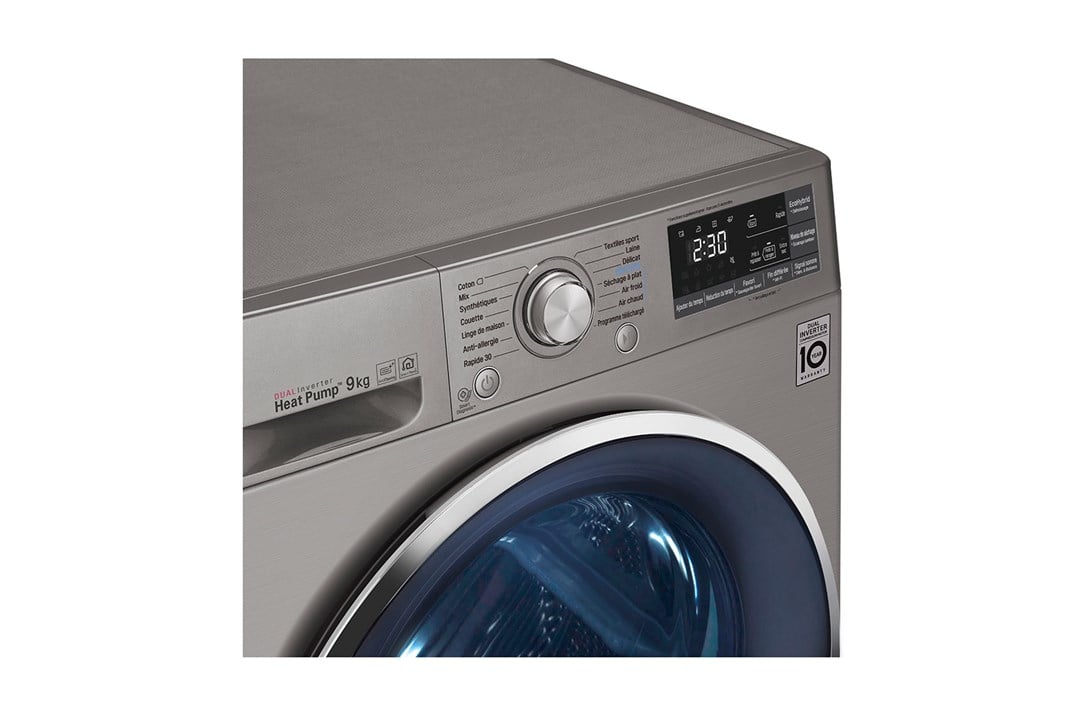 RC90U2EV2W.ASSPLTK LG RC90U2EV2W 9 kg Çamaşır Kurutma Makinesi Inox