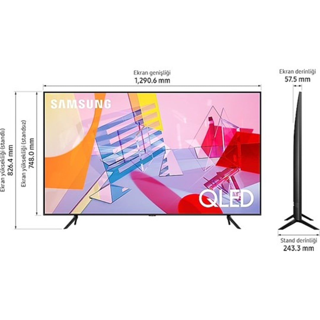 QE58Q60TAUXTK Samsung QE-58Q60T 58'' 147 Ekran Uydu Alıcılı 4K Ultra HD Smart QLED TV