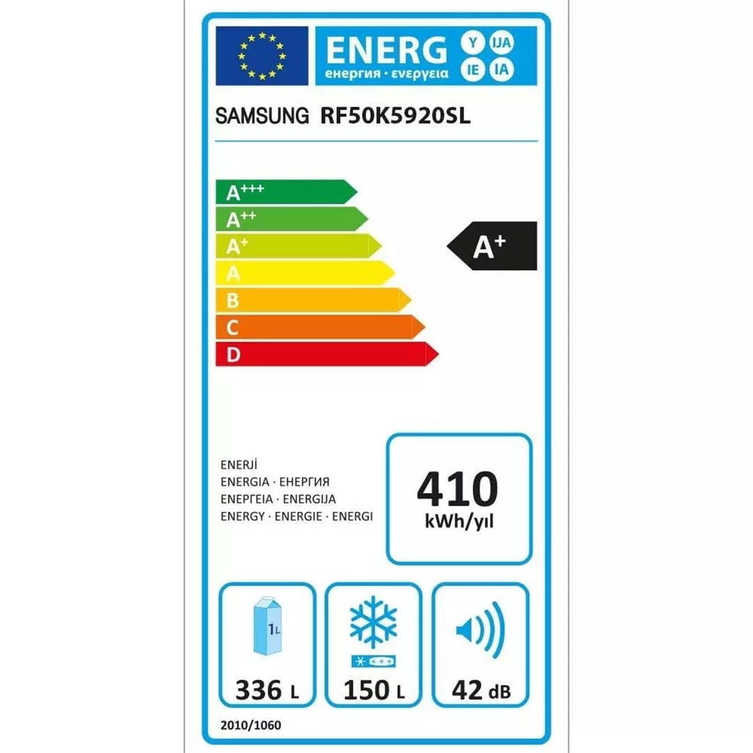 RF50K5920SL/TR Samsung RF50K5920SL/TR A+ Gardırop Tipi No-Frost Buzdolabı Inox