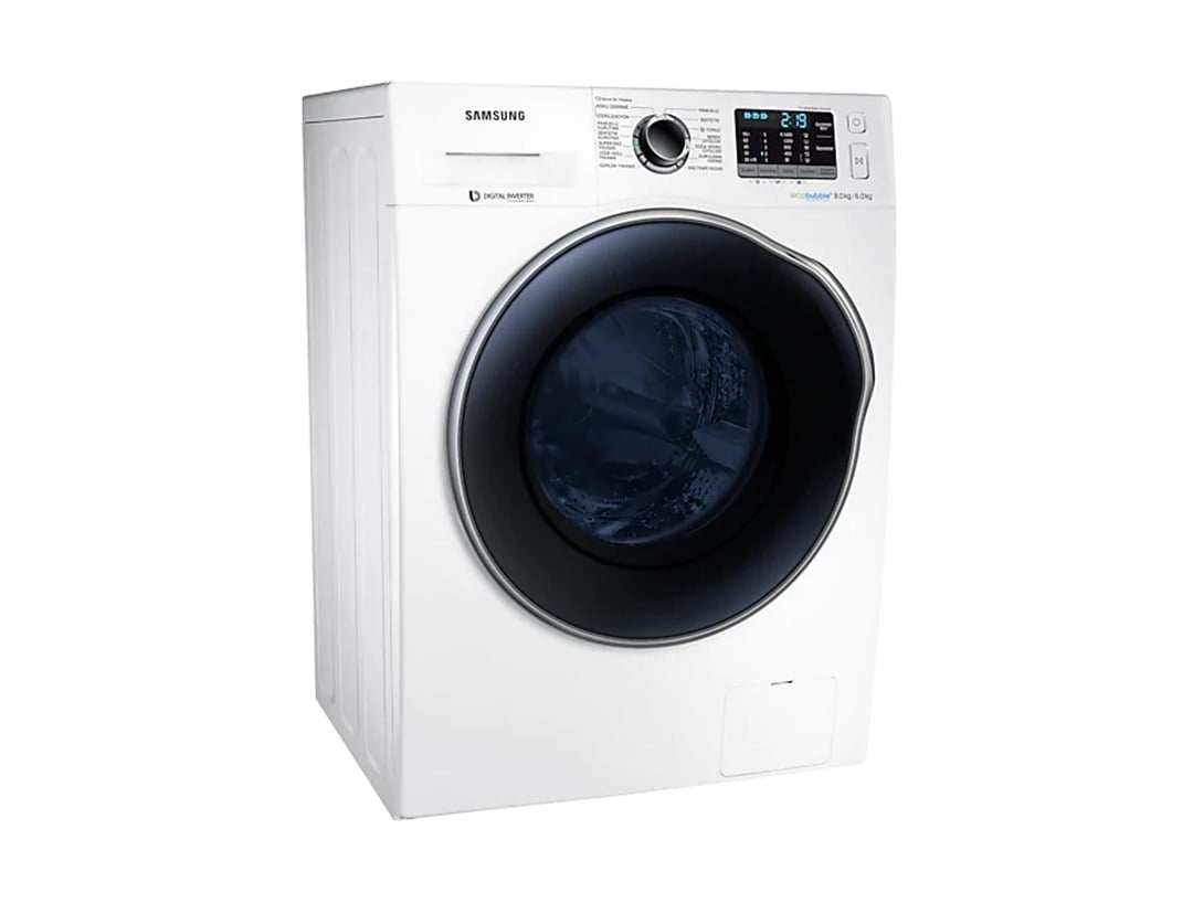 WD80J5B10AWAH Samsung WD80J5B10AW 1400 Devir 8 kg / 6 kg Kurutmalı Çamaşır Makinesi Beyaz