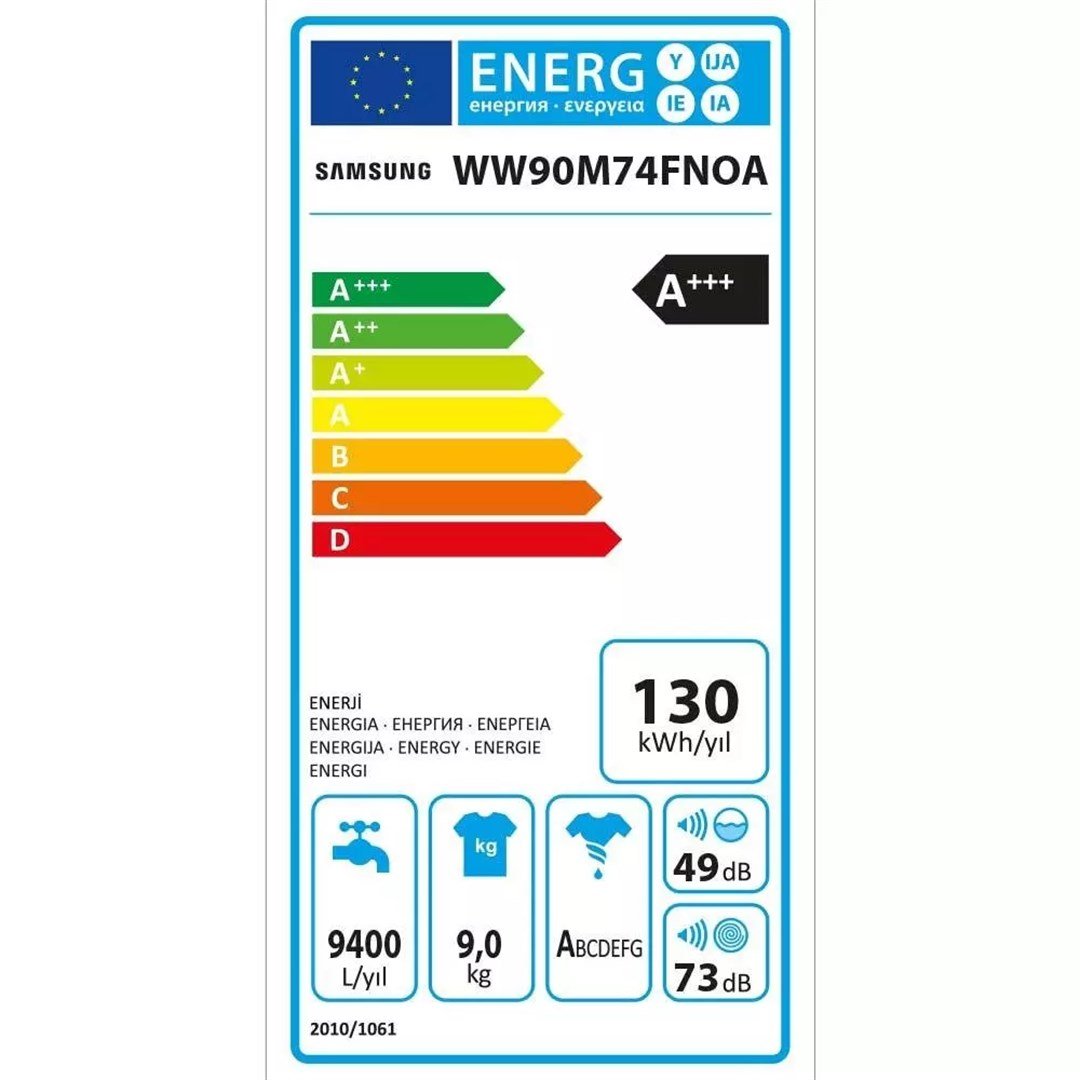WW90M74FNOA/AH Samsung WW90M74FNOA/AH Quick Drive 9 kg 1400 Devir Çamaşır Makinesi Beyaz