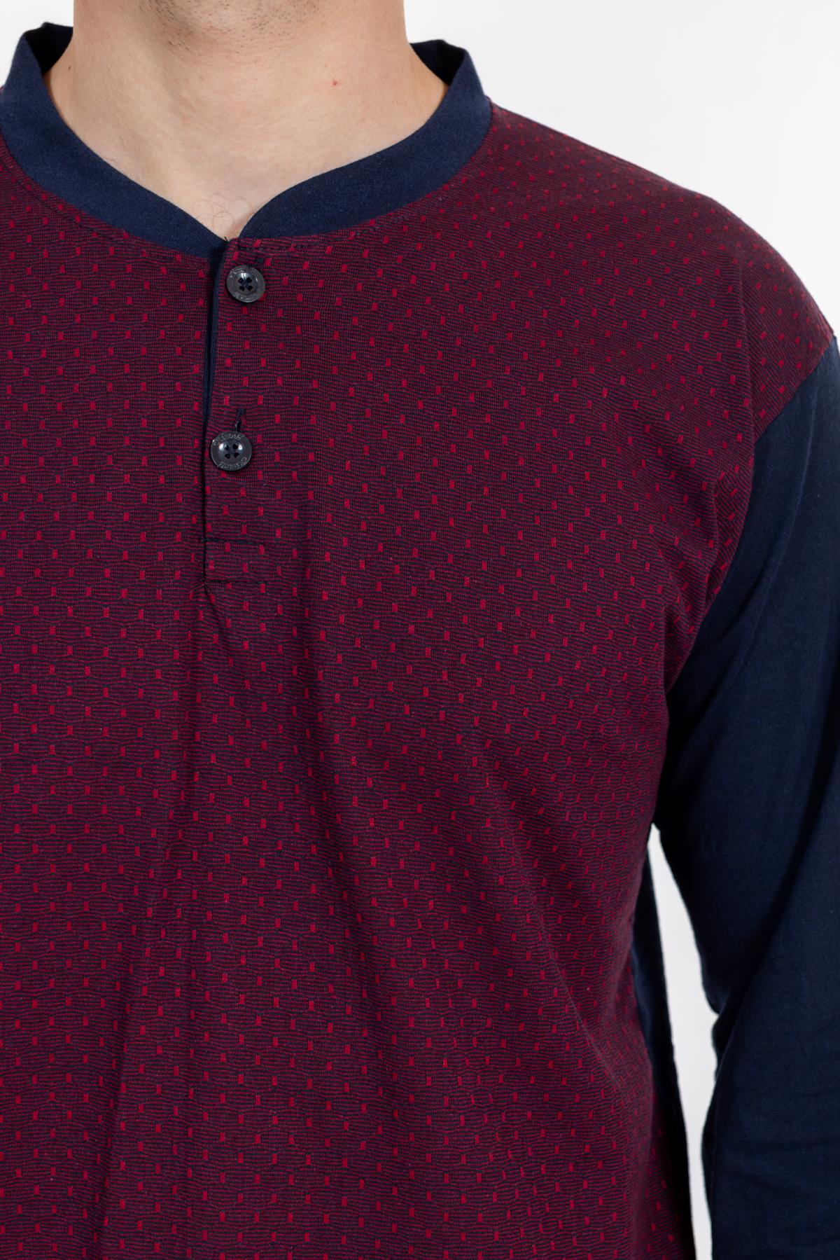Erkek 1004 Jakarlı Süprem Pijama Takımı BORDO