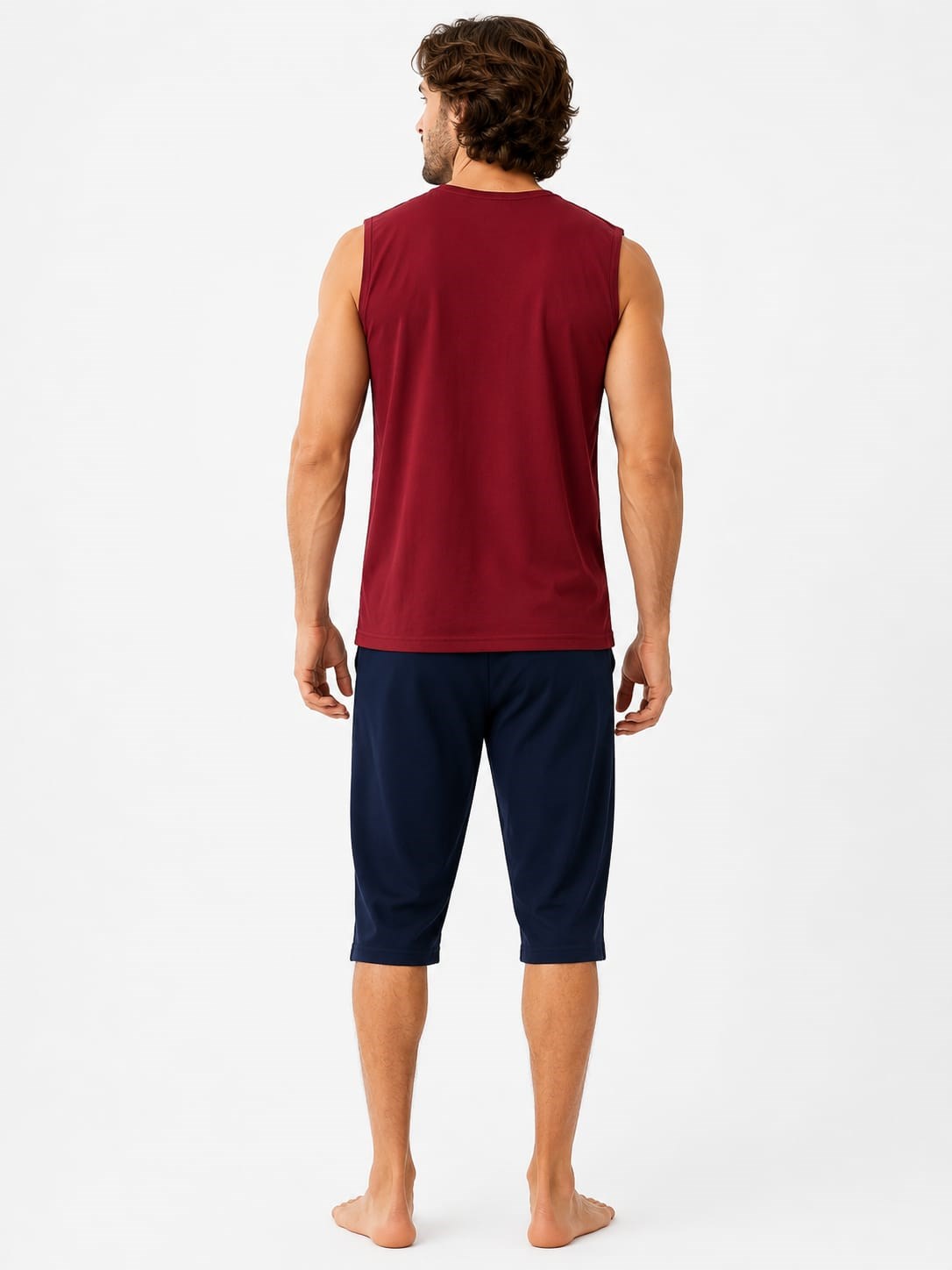 Erkek 3043  Kolsuz Kapri Pijama Takımı
