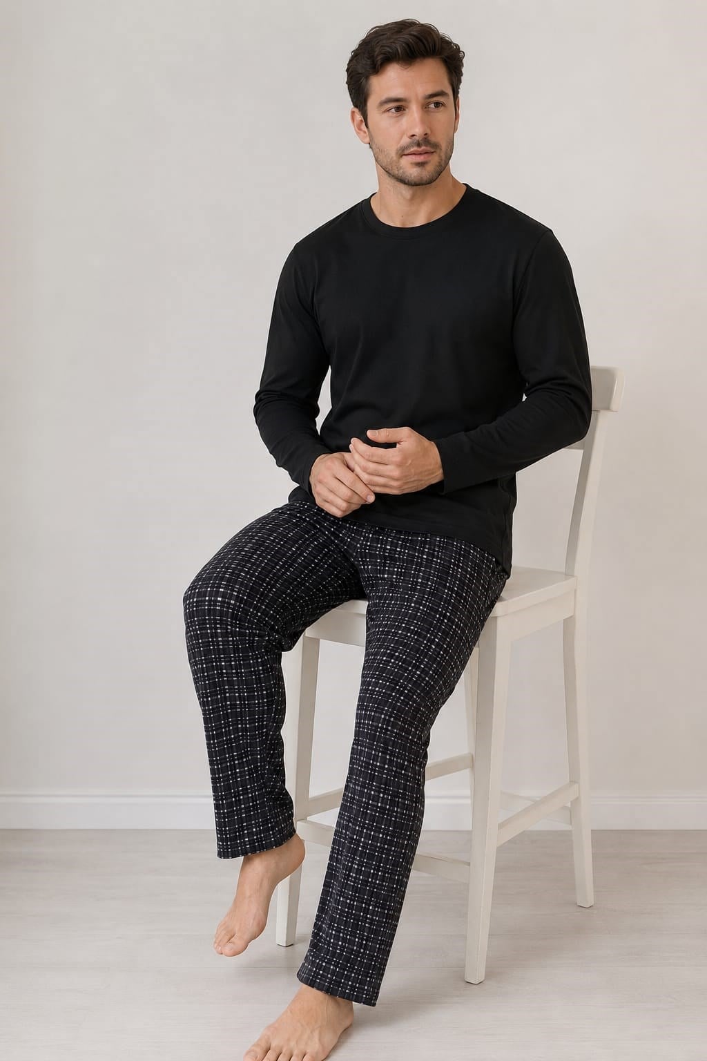Erkek 7122 İnterlok %100 Pamuk Pijama Takım