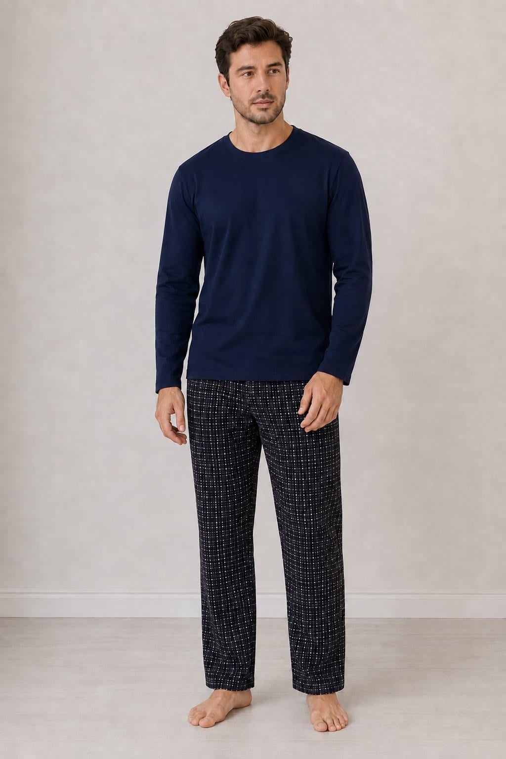 Erkek 7122 İnterlok %100 Pamuk Pijama Takım
