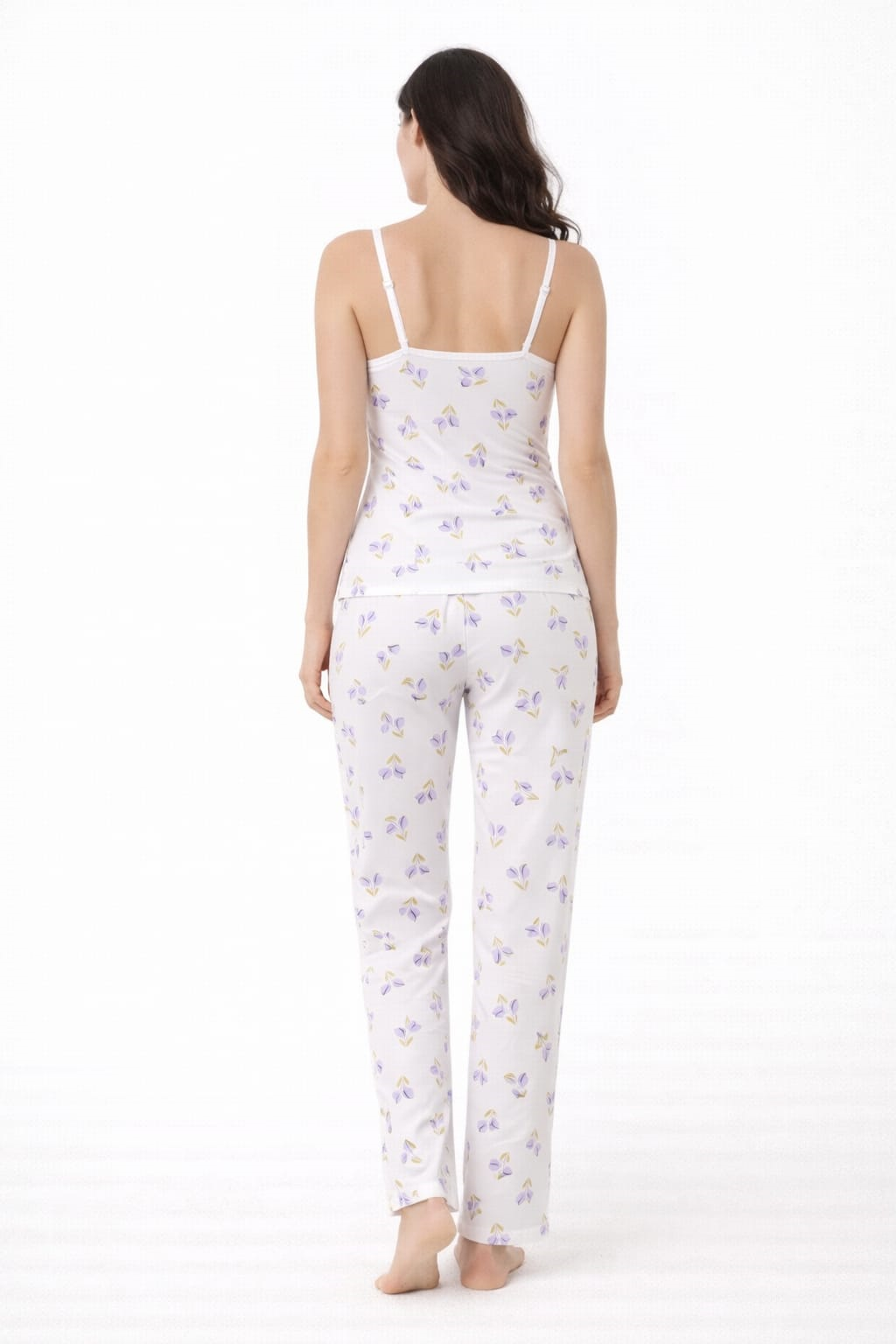 Kadın 2026-1 Askılı Likralı Pijama Takımı