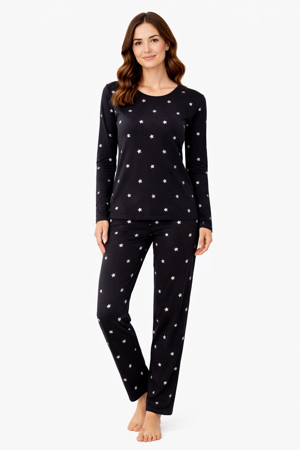 Kadın 3548 Uzun Kol Süet Pijama Takımı