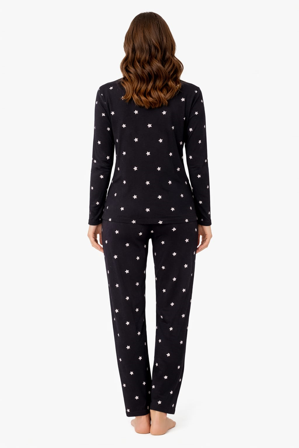 Kadın 3548 Uzun Kol Süet Pijama Takımı