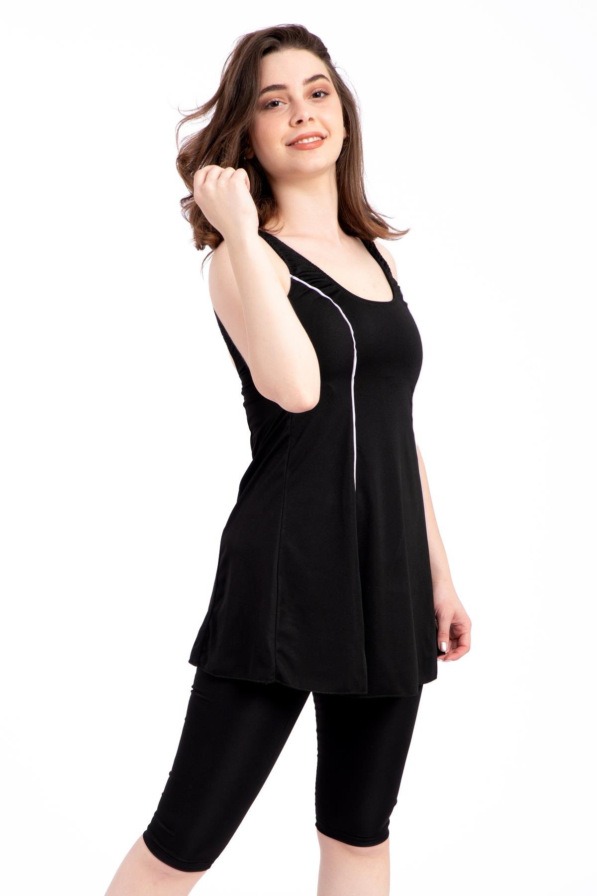 Kadın 501 Şeritli Taytlı Elbise Mayo