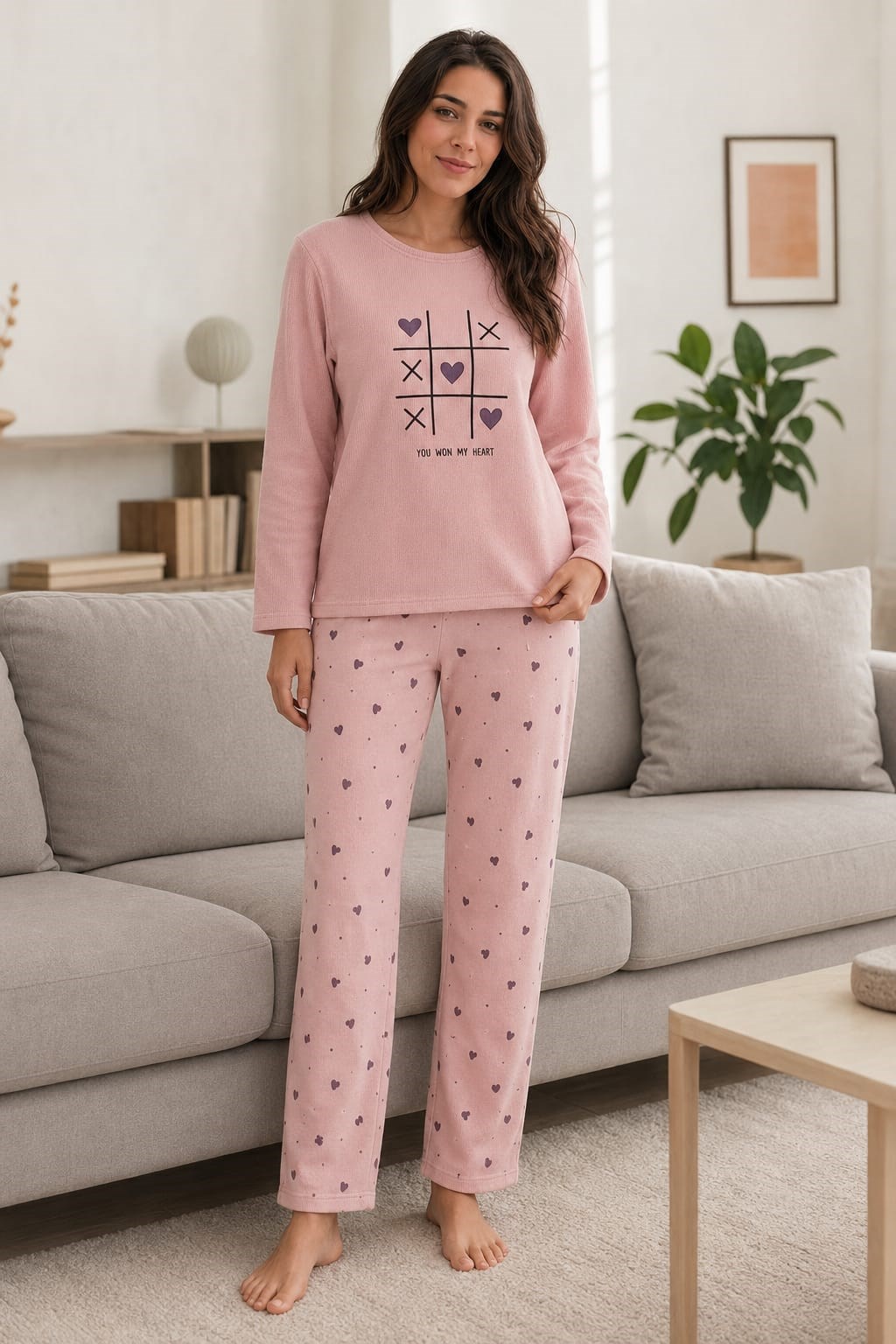 Kadın 70926 Waffle Pijama Takım