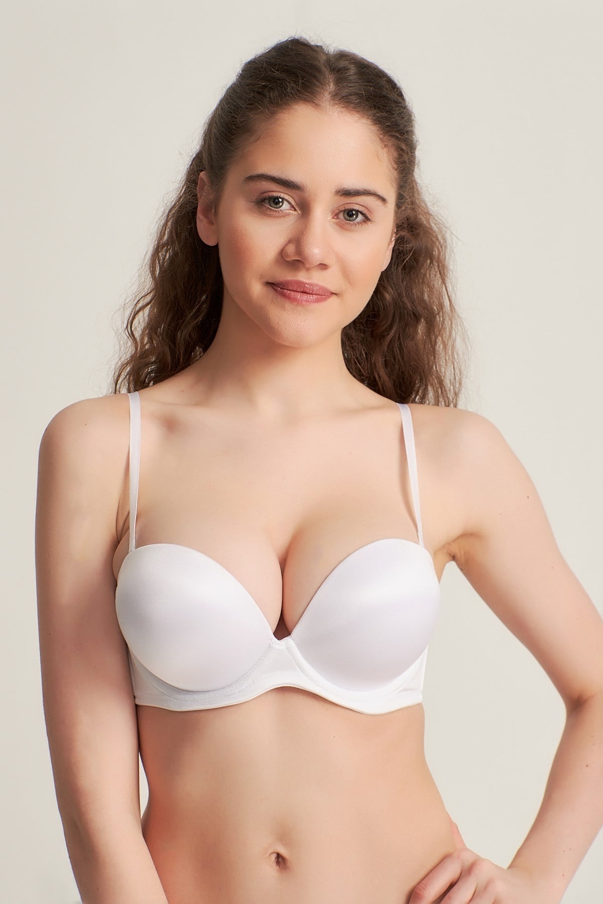 Kadın 7101316 Desteksiz Straplez Basic Bra Sütyen BEYAZ
