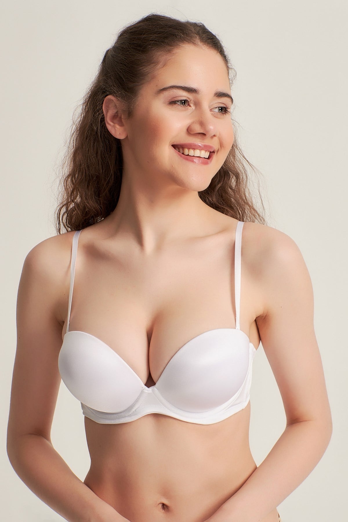 Kadın 7101316 Desteksiz Straplez Basic Bra Sütyen BEYAZ
