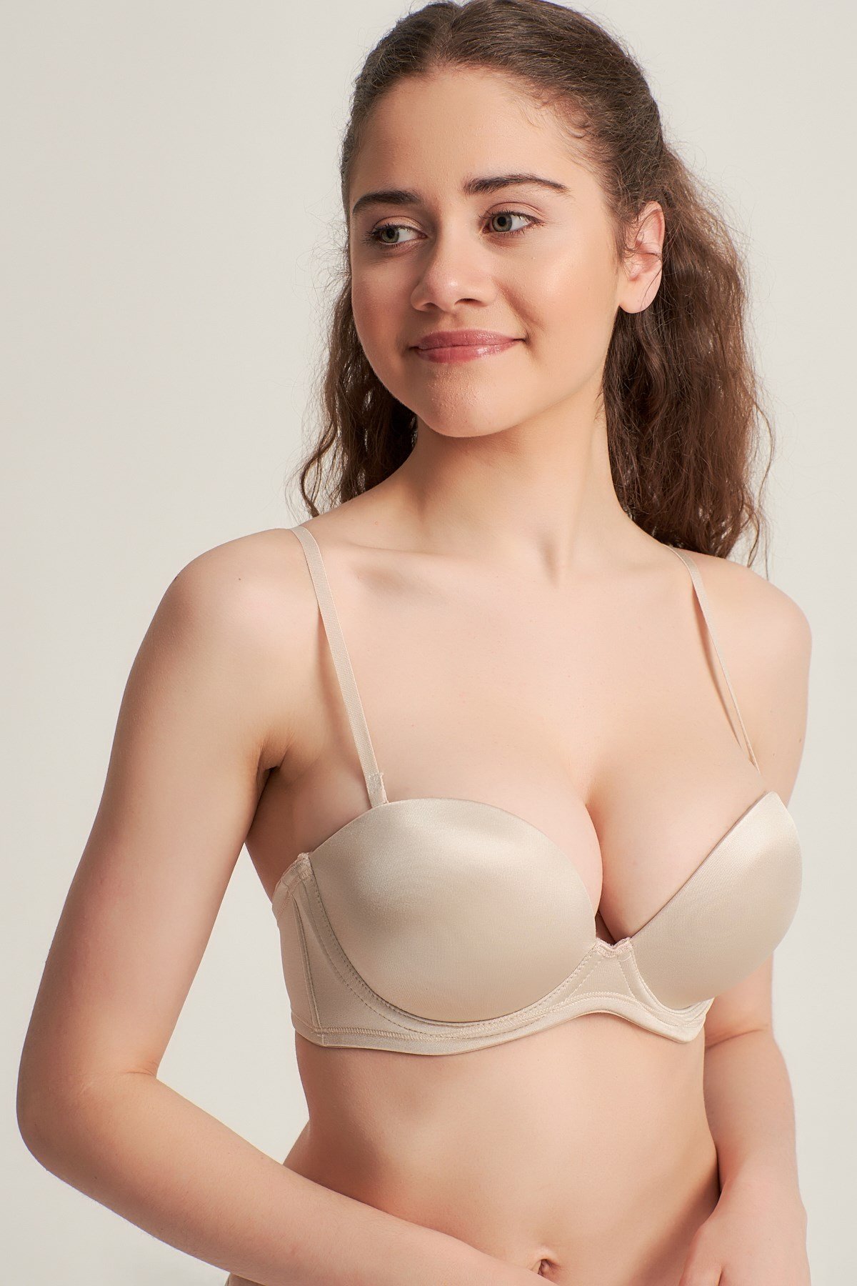 Kadın 7101316 Desteksiz Straplez Basic Bra Sütyen CAPPUCİNO