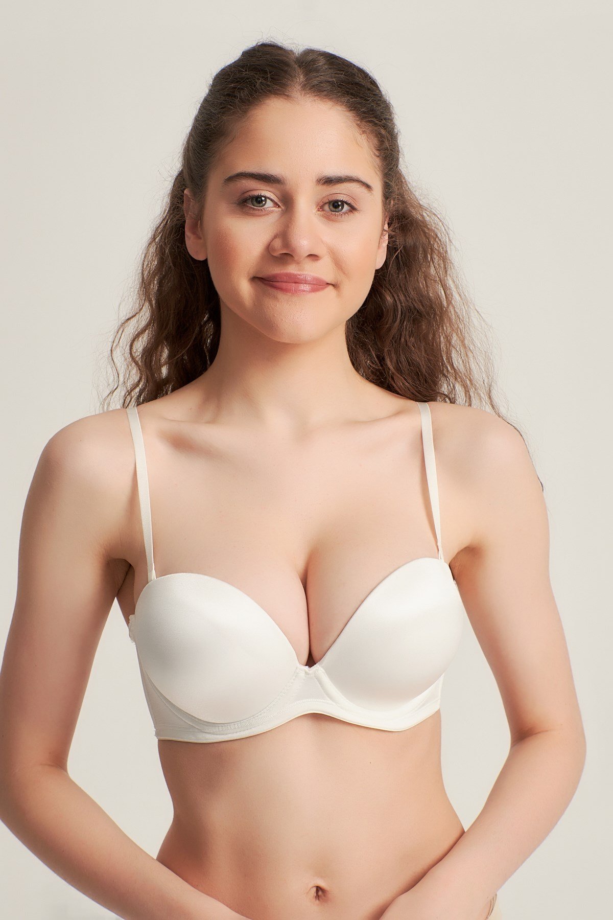 Kadın 7101316 Desteksiz Straplez Basic Bra Sütyen EKRU