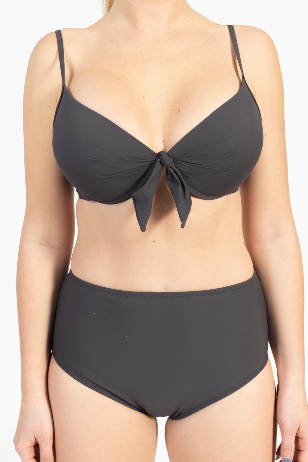 Kadın 718 Yüksel Bel Kaplı Bikini Takımı