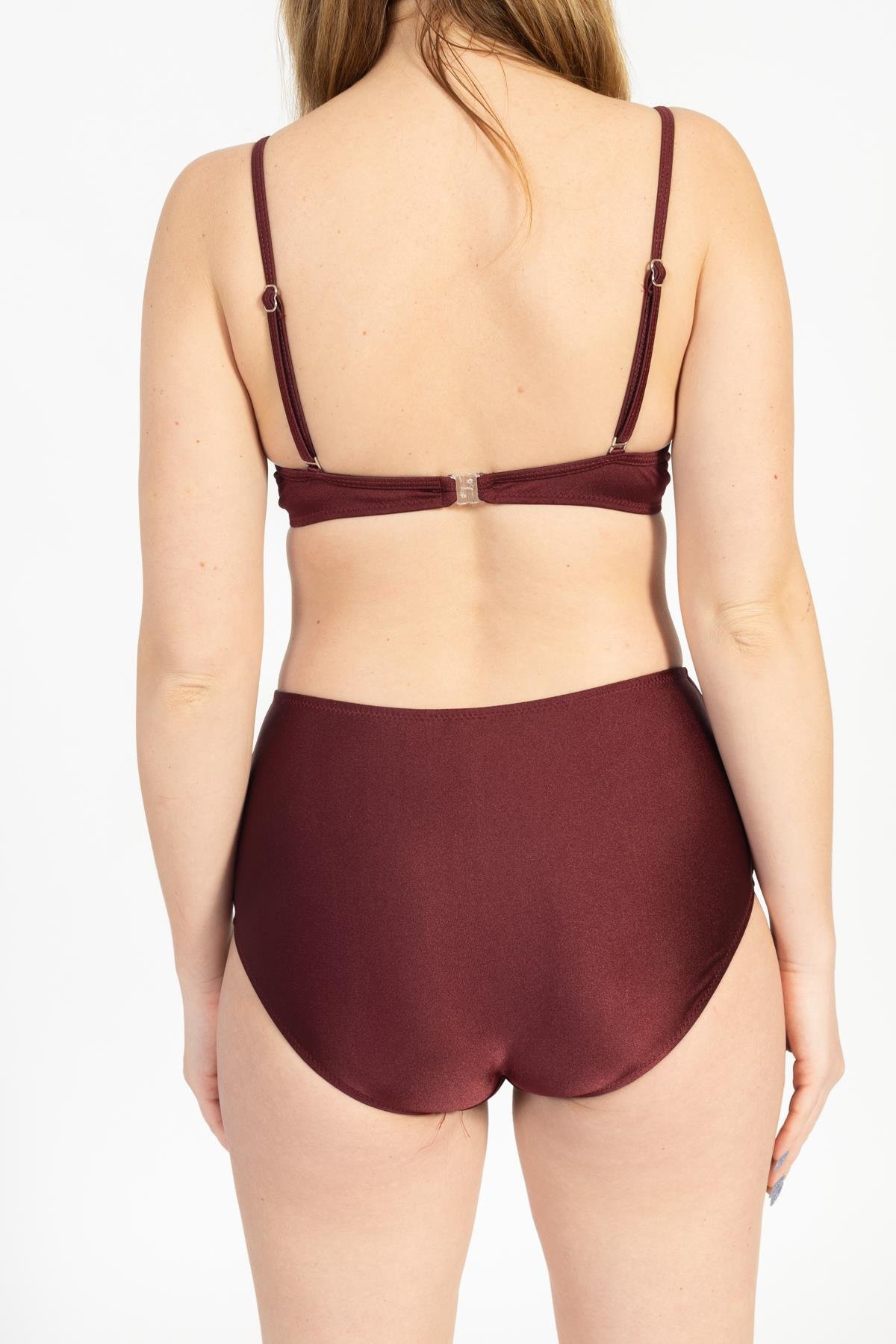 Kadın 718 Yüksel Bel Kaplı Bikini Takımı