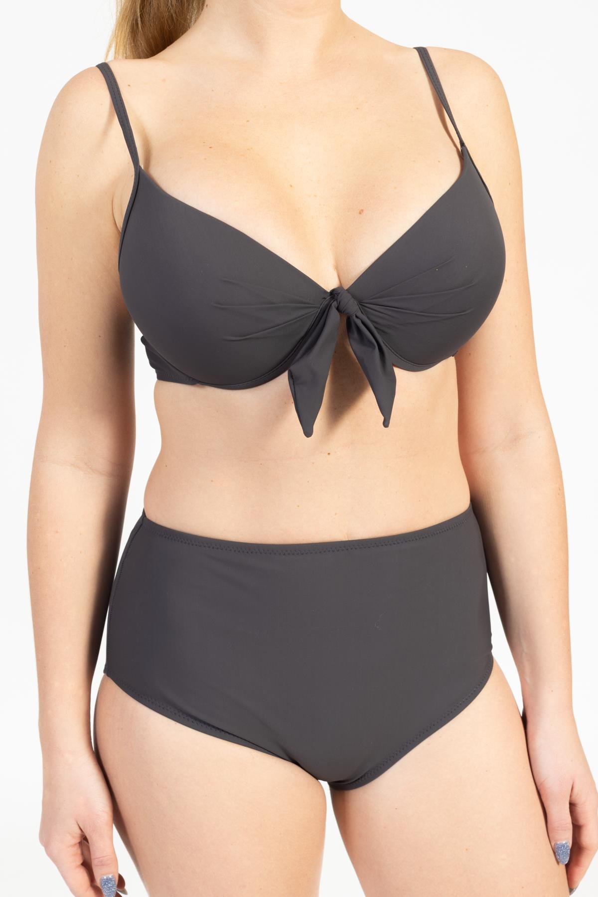 Kadın 718 Yüksel Bel Kaplı Bikini Takımı
