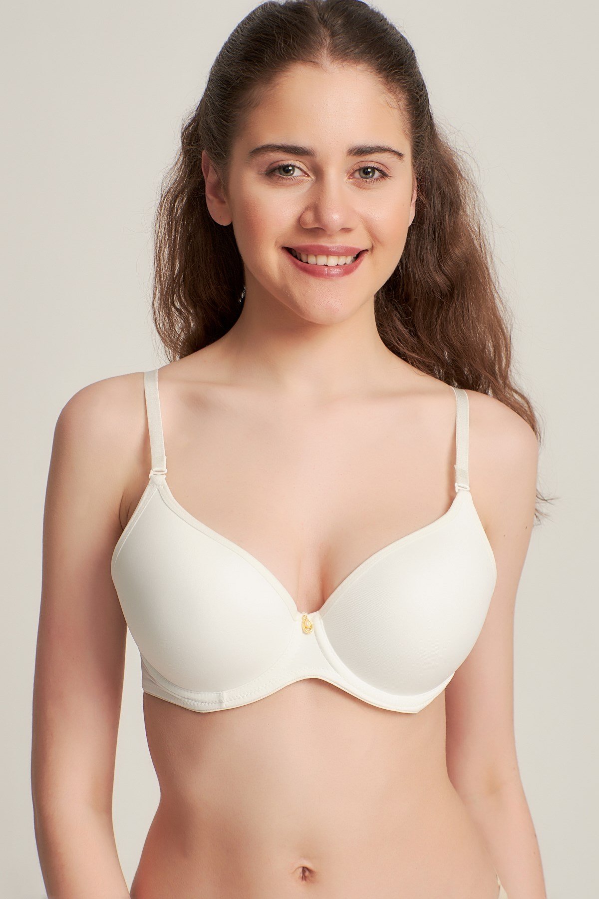 Kadın 9141010 Silikonlu Olympe Push Up Destekli Sütyen EKRU