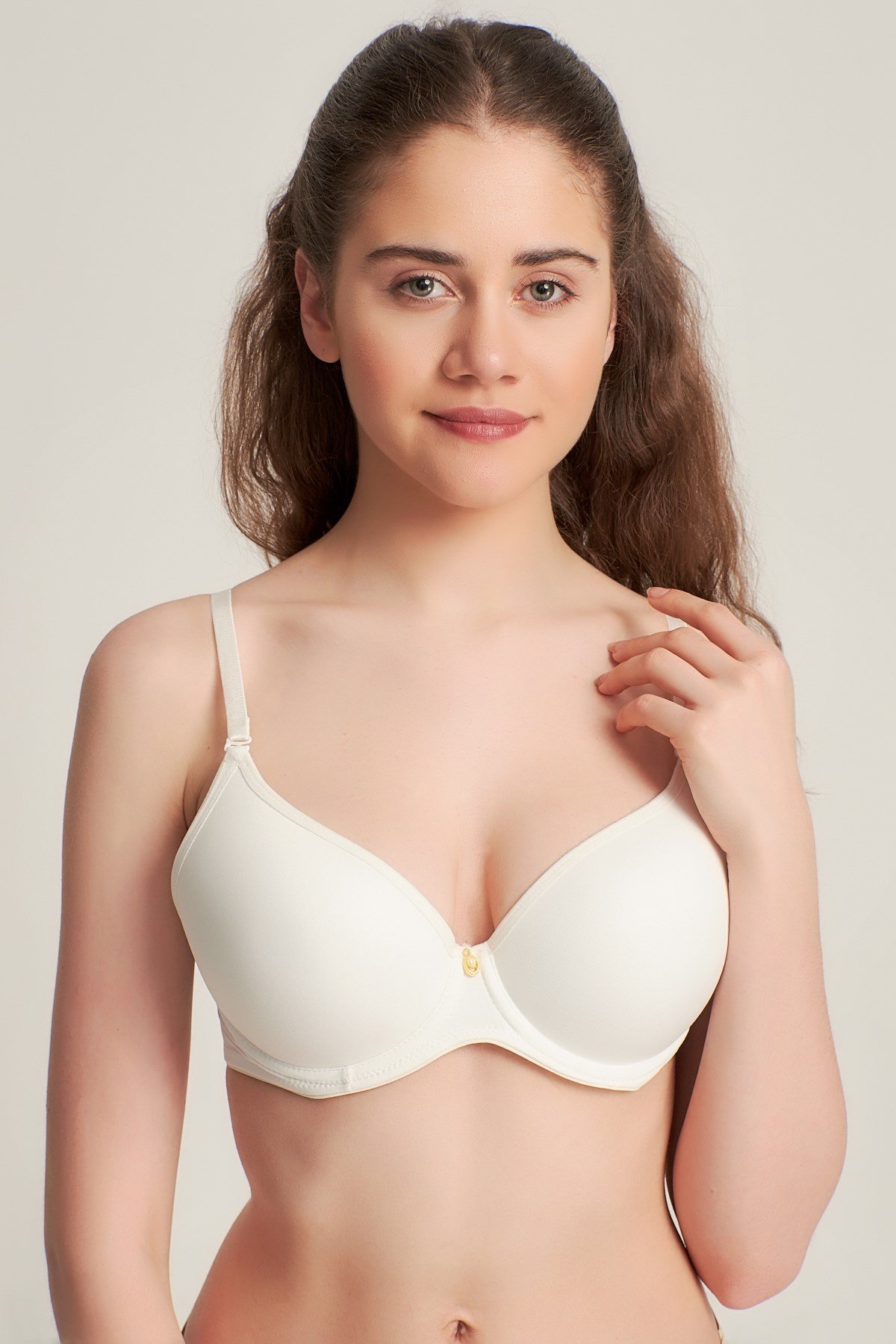 Kadın 9141010 Silikonlu Olympe Push Up Destekli Sütyen EKRU