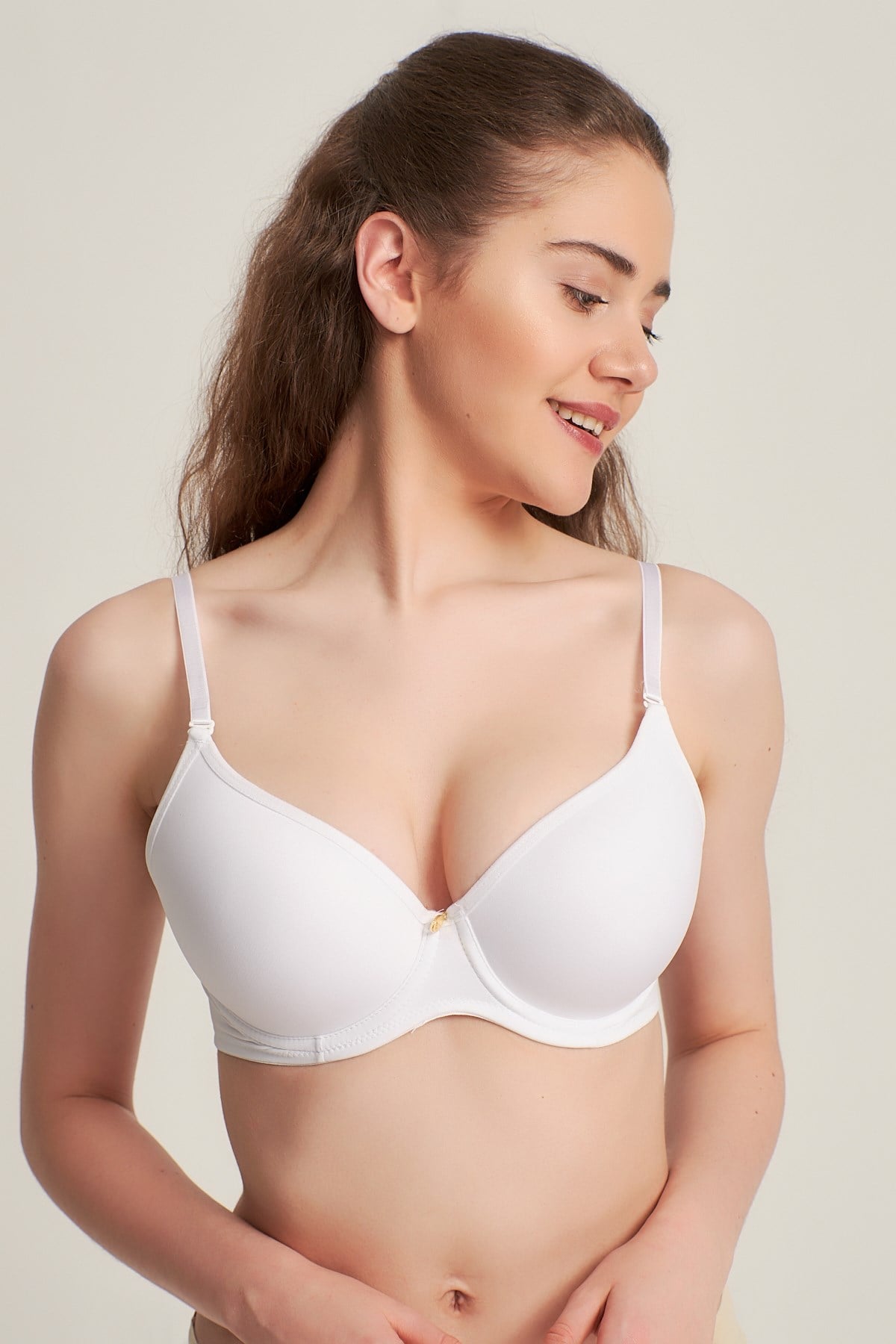 Kadın 9141010 Silikonlu Olympe Push Up Destekli Sütyen BEYAZ