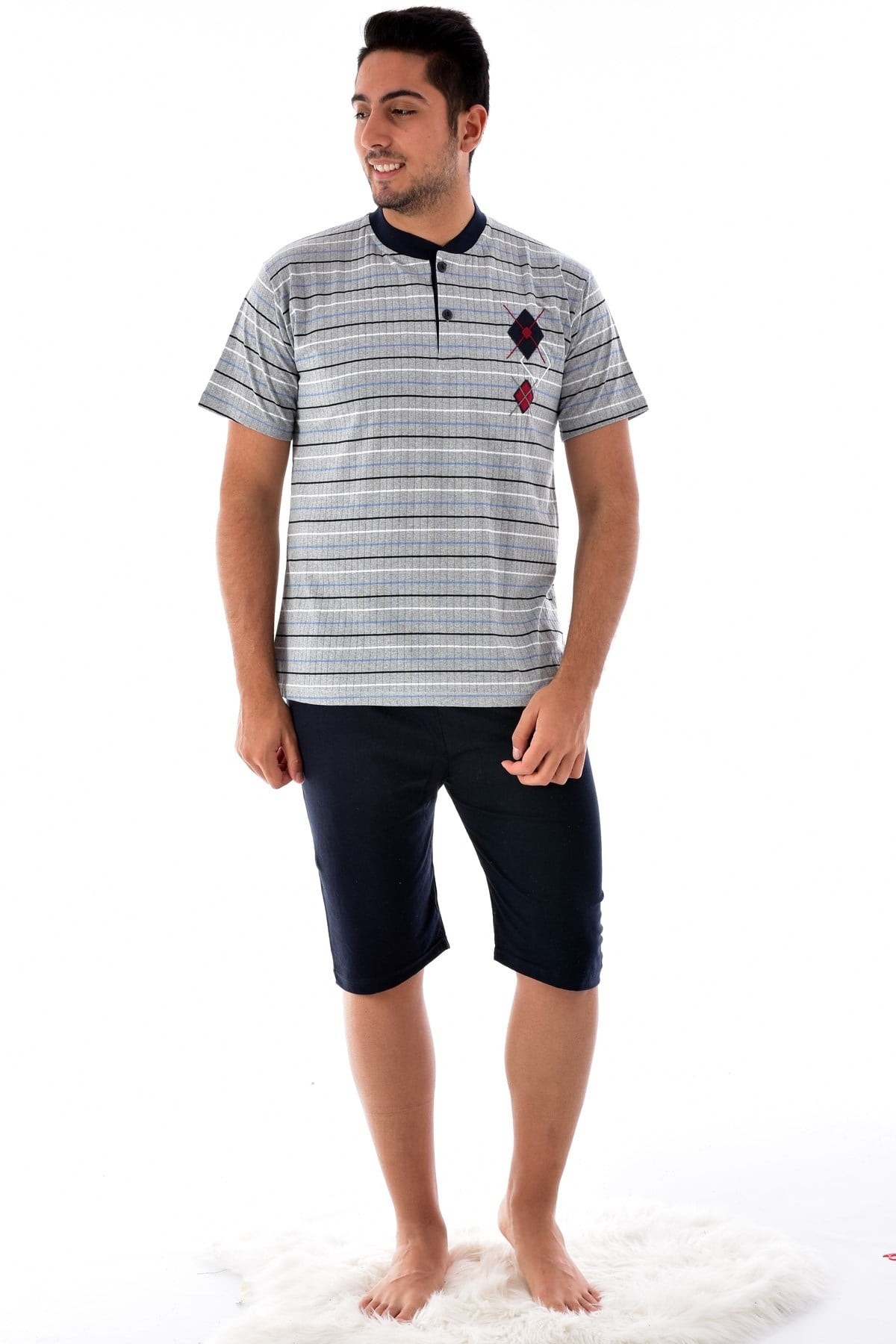 Rimoli 2073 Süprem Kapri Pijama Takımı GRİ